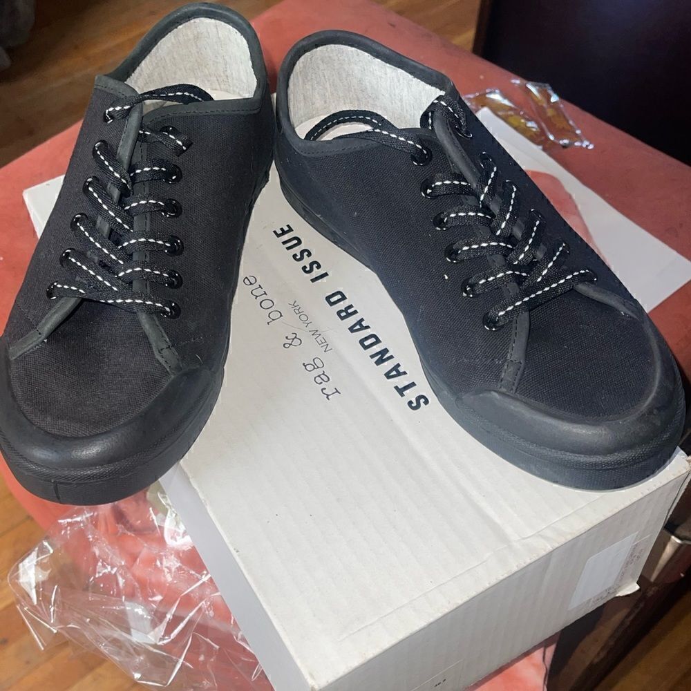 NIB rag & bone Standard Issue Lace Up In Black Size 6.5 - Picture 4 of 10